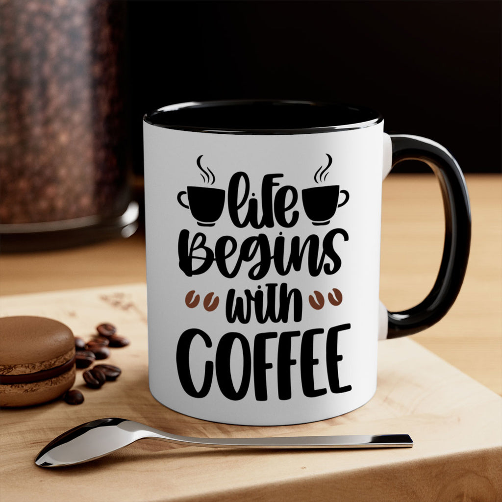 life begins with coffee 77#- coffee-Mug / Coffee Cup