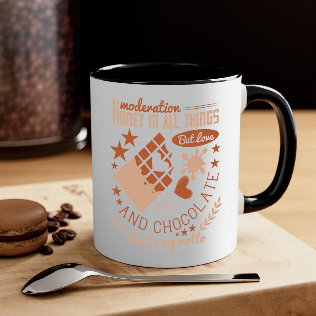 moderation honey in all things but love and chocolate thats my motto 22#- chocolate-Mug / Coffee Cup