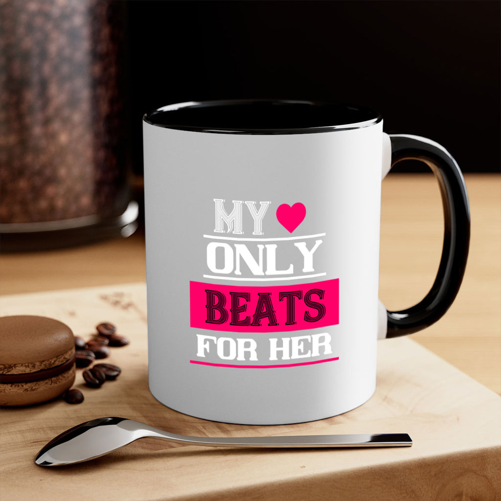 my love only beats for her 36#- valentines day-Mug / Coffee Cup