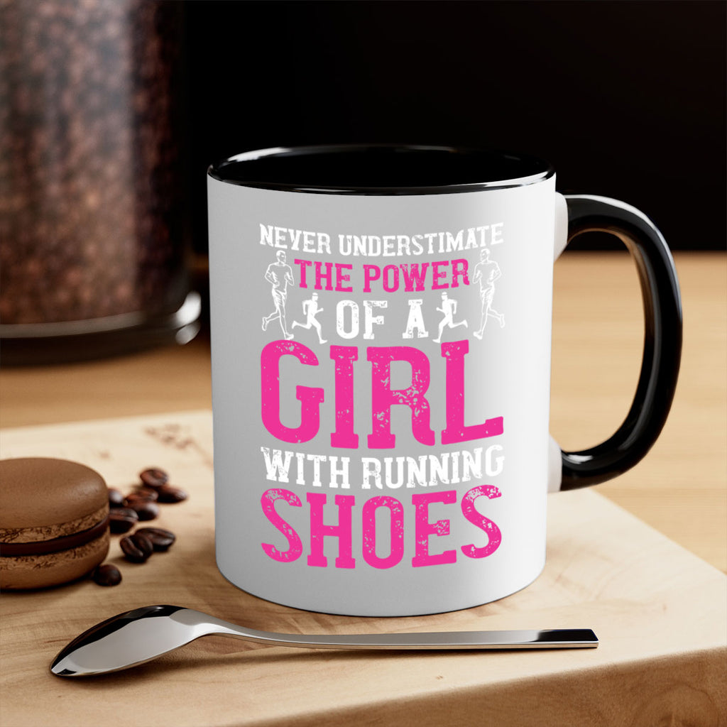 never understimate the power of a girl with running shoes 29#- running-Mug / Coffee Cup