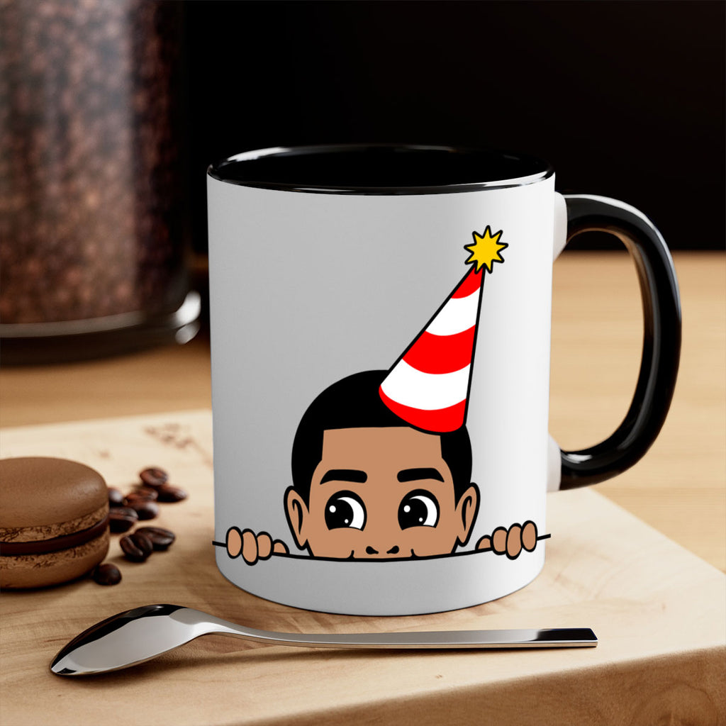 peekaboo afro birthday boy 21#- Black men - Boys-Mug / Coffee Cup