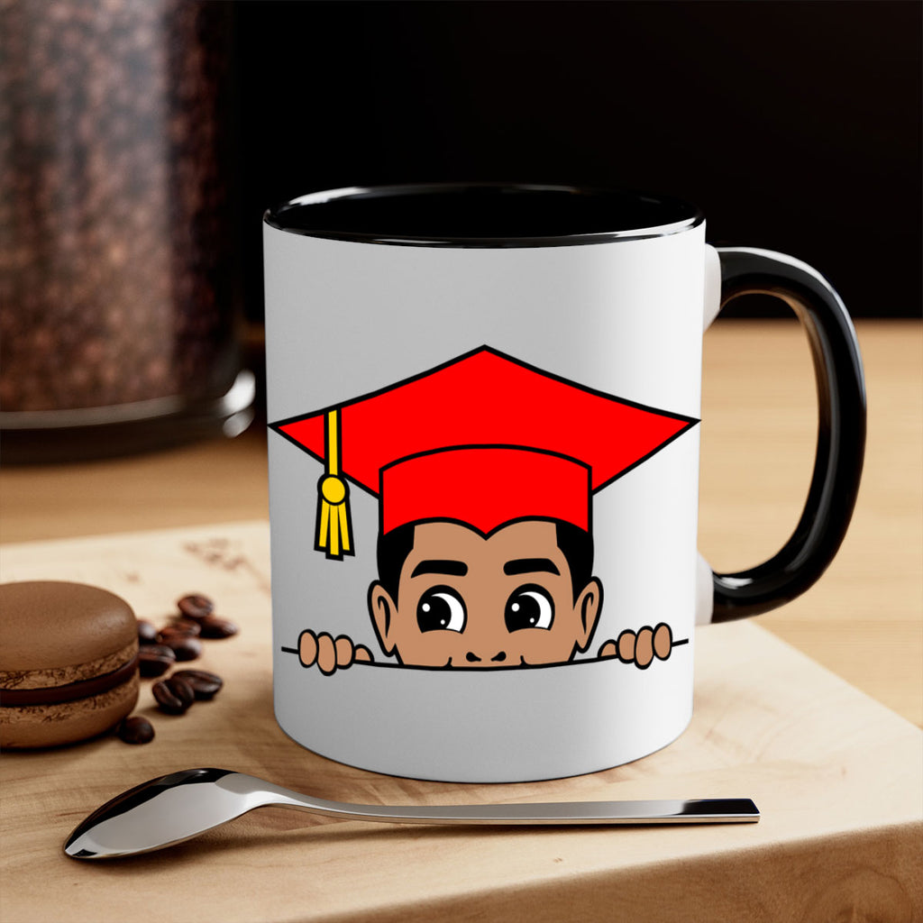 peekaboo afro puffs grad boy 20#- Black men - Boys-Mug / Coffee Cup