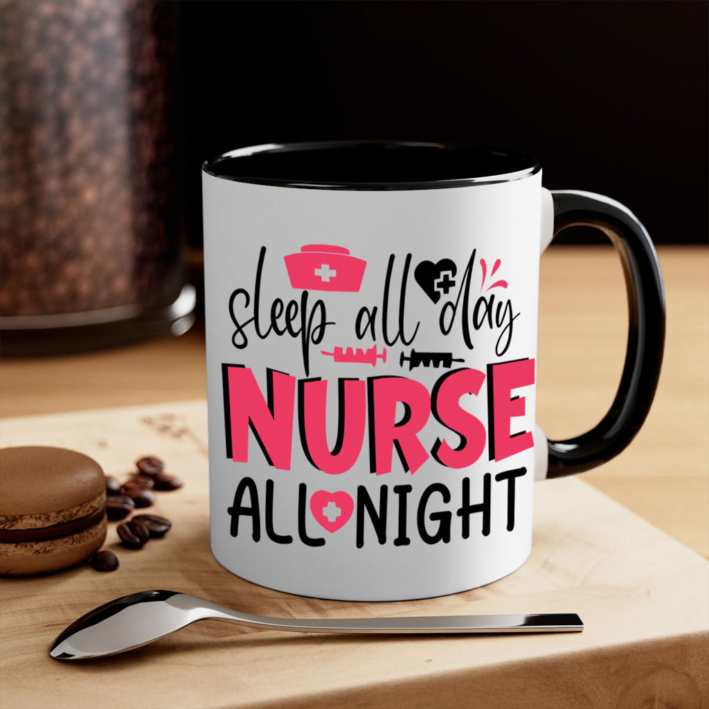 sleep all day nurse all night Style 350#- nurse-Mug / Coffee Cup