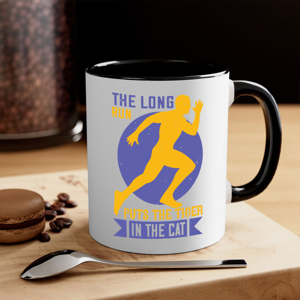 the long run puts the tiger in the cat 15#- running-Mug / Coffee Cup