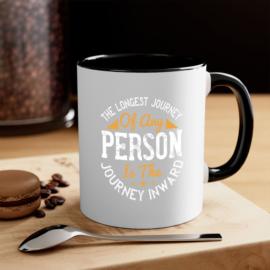the longest journey of any person is the journey inward 60#- yoga-Mug / Coffee Cup