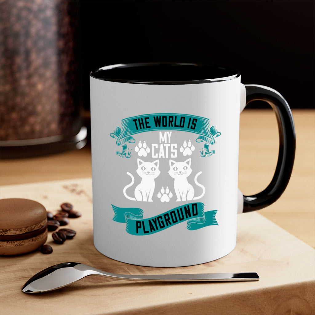 the world is my cats playground Style 119#- cat-Mug / Coffee Cup