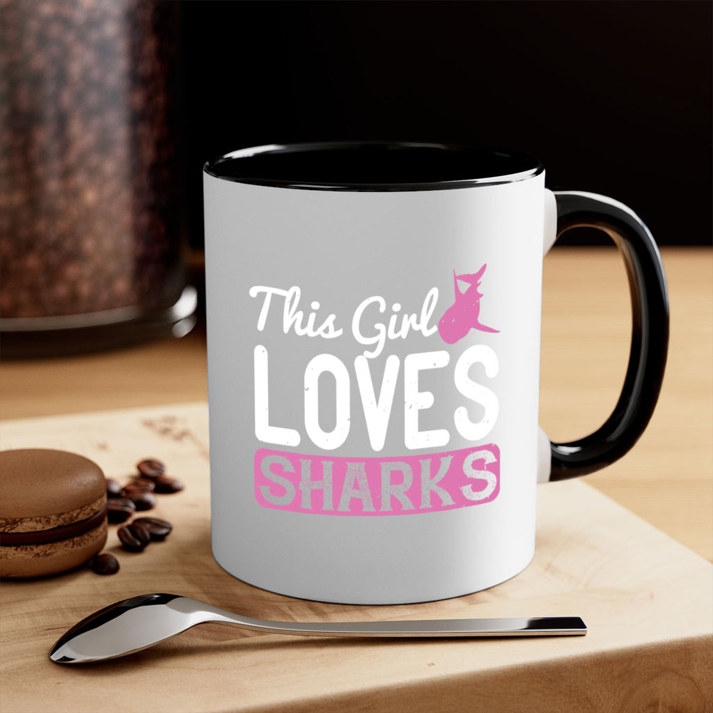 this girl loves sharks Style 12#- Shark-Fish-Mug / Coffee Cup