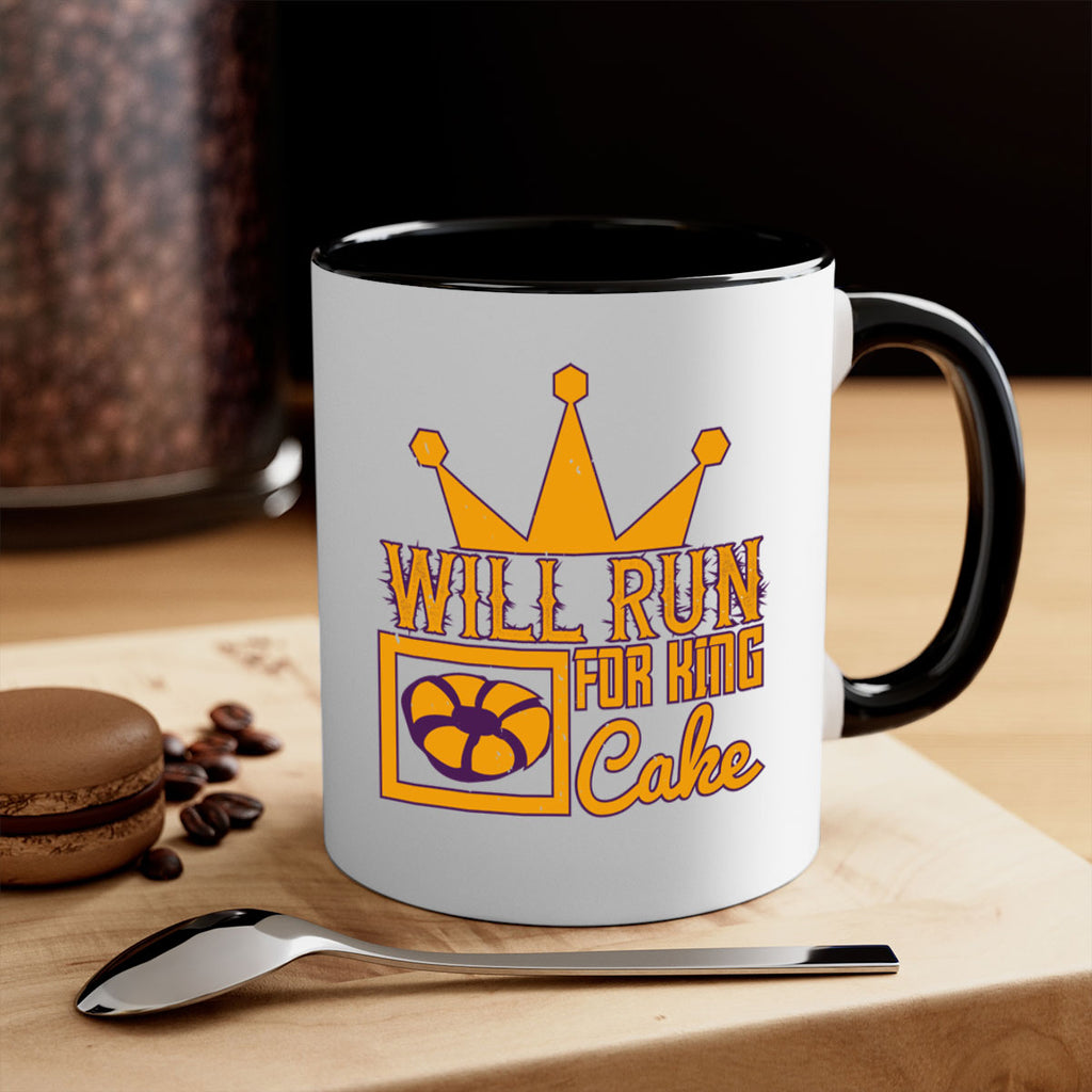 will run for king cake 28#- mardi gras-Mug / Coffee Cup