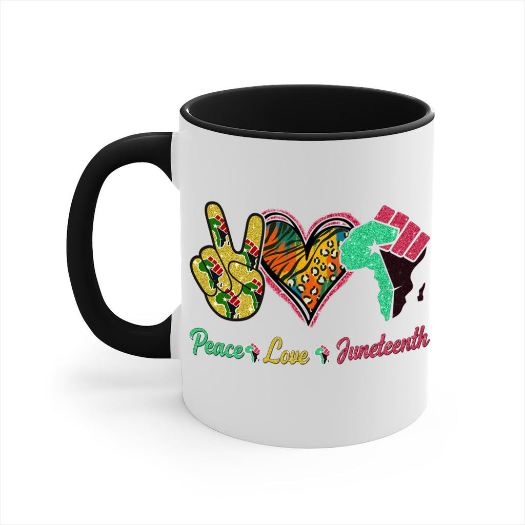 Peace Love Juneteenth Day Fist Png 8#- juneteenth-Mug / Coffee Cup