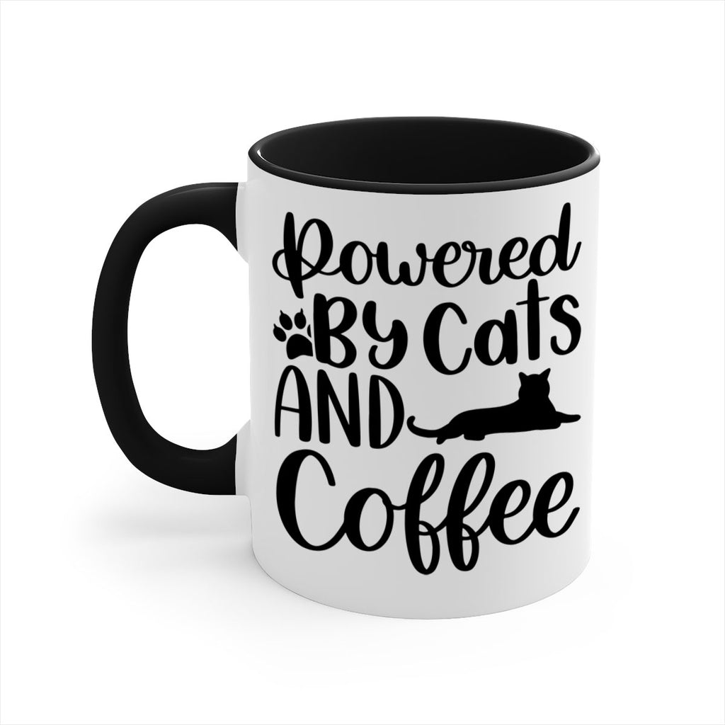 Powered By Cats And Coffee Style 102#- cat-Mug / Coffee Cup