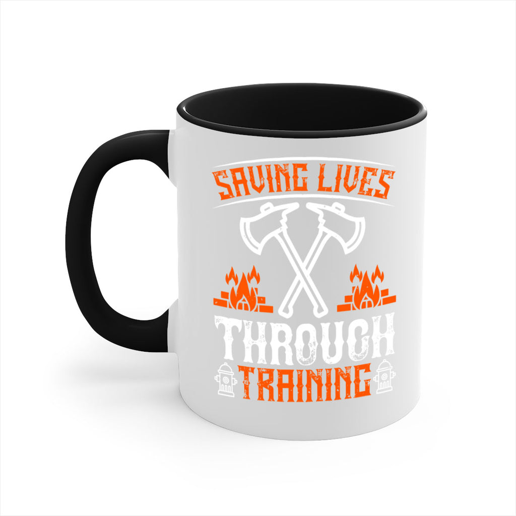 Saving lives through training Style 32#- fire fighter-Mug / Coffee Cup