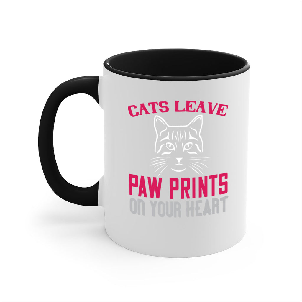 cats leave paw prints on your heart Style 39#- cat-Mug / Coffee Cup