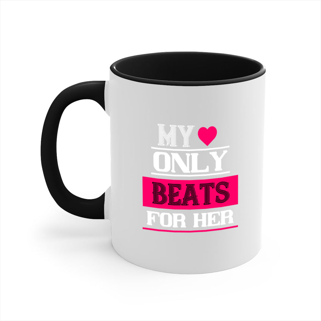 my love only beats for her 36#- valentines day-Mug / Coffee Cup