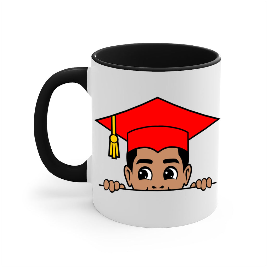 peekaboo afro puffs grad boy 20#- Black men - Boys-Mug / Coffee Cup