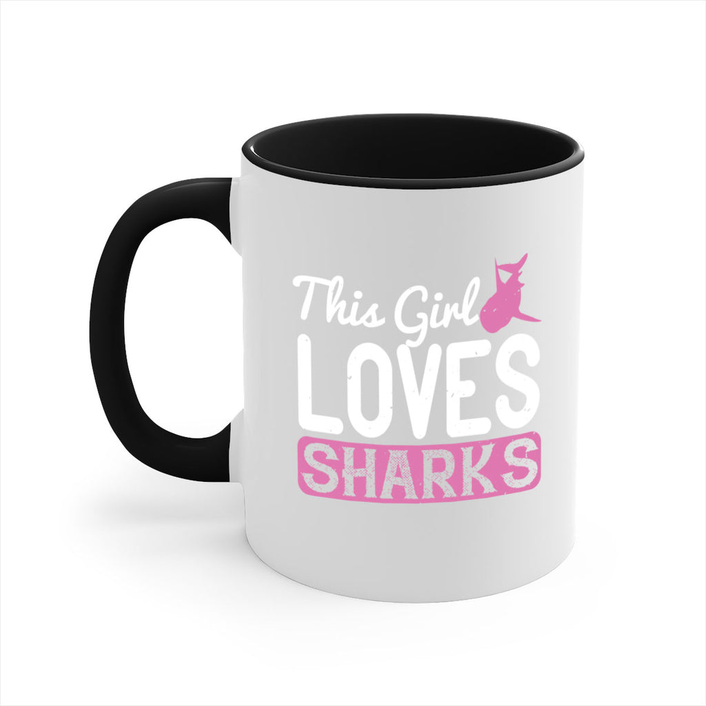 this girl loves sharks Style 12#- Shark-Fish-Mug / Coffee Cup