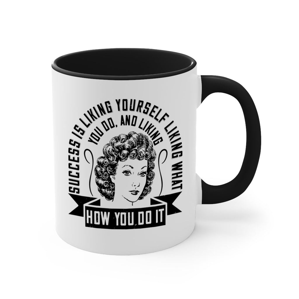 Success is liking yourself liking what you do and liking how you do it Style 16#- Afro - Black-Mug / Coffee Cup