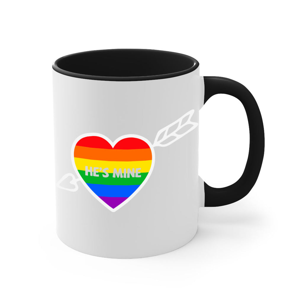 hes mine couple rainbow lgbt lgbt 133#- lgbt-Mug / Coffee Cup