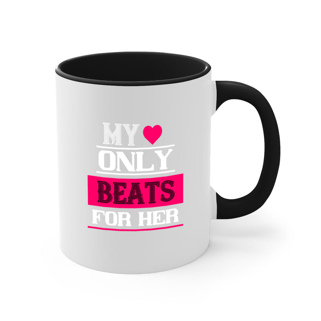 my love only beats for her 36#- valentines day-Mug / Coffee Cup