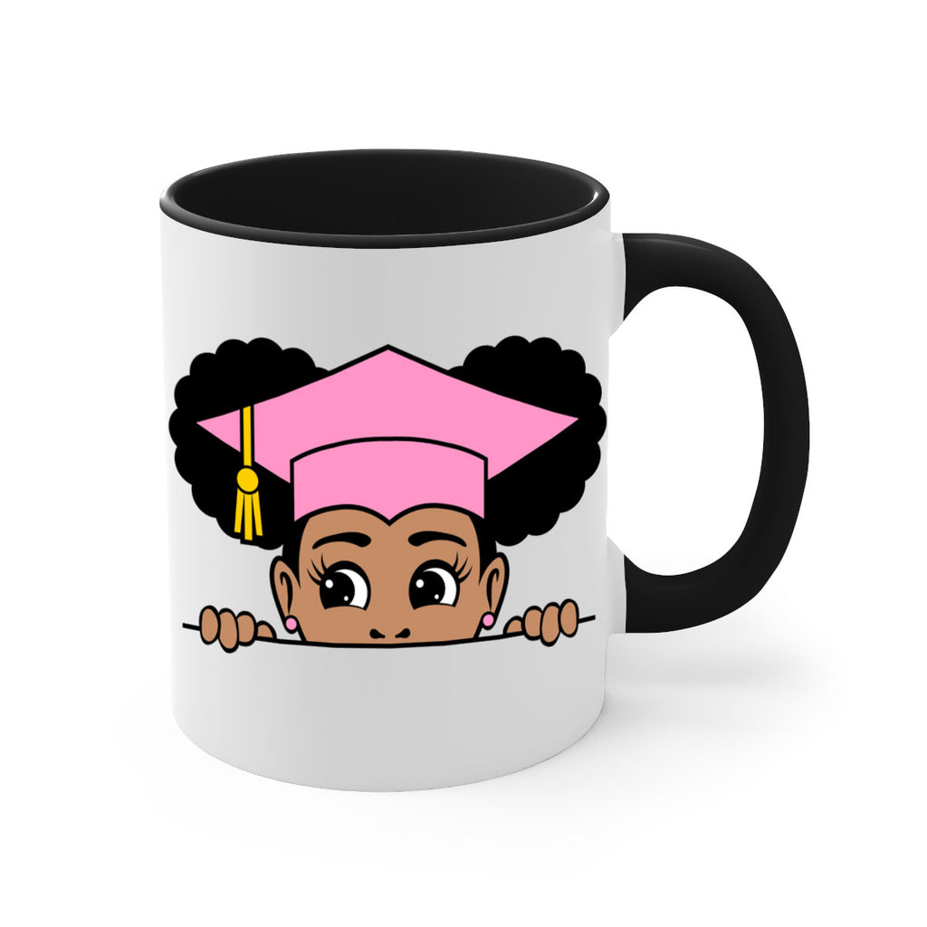 peekaboo afro puffs grad girl 23#- Black women - Girls-Mug / Coffee Cup