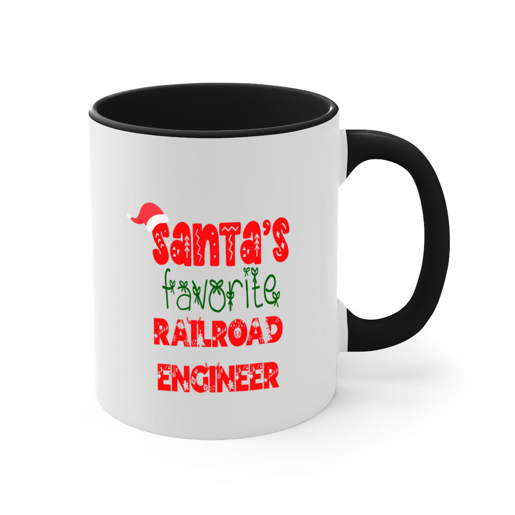 santas favorite railroad engineer style 1053#- christmas-Mug / Coffee Cup