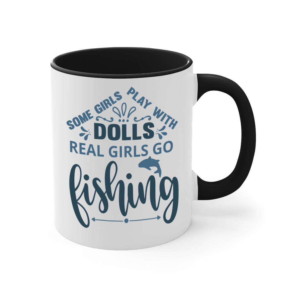 some girl play with 37#- fishing-Mug / Coffee Cup