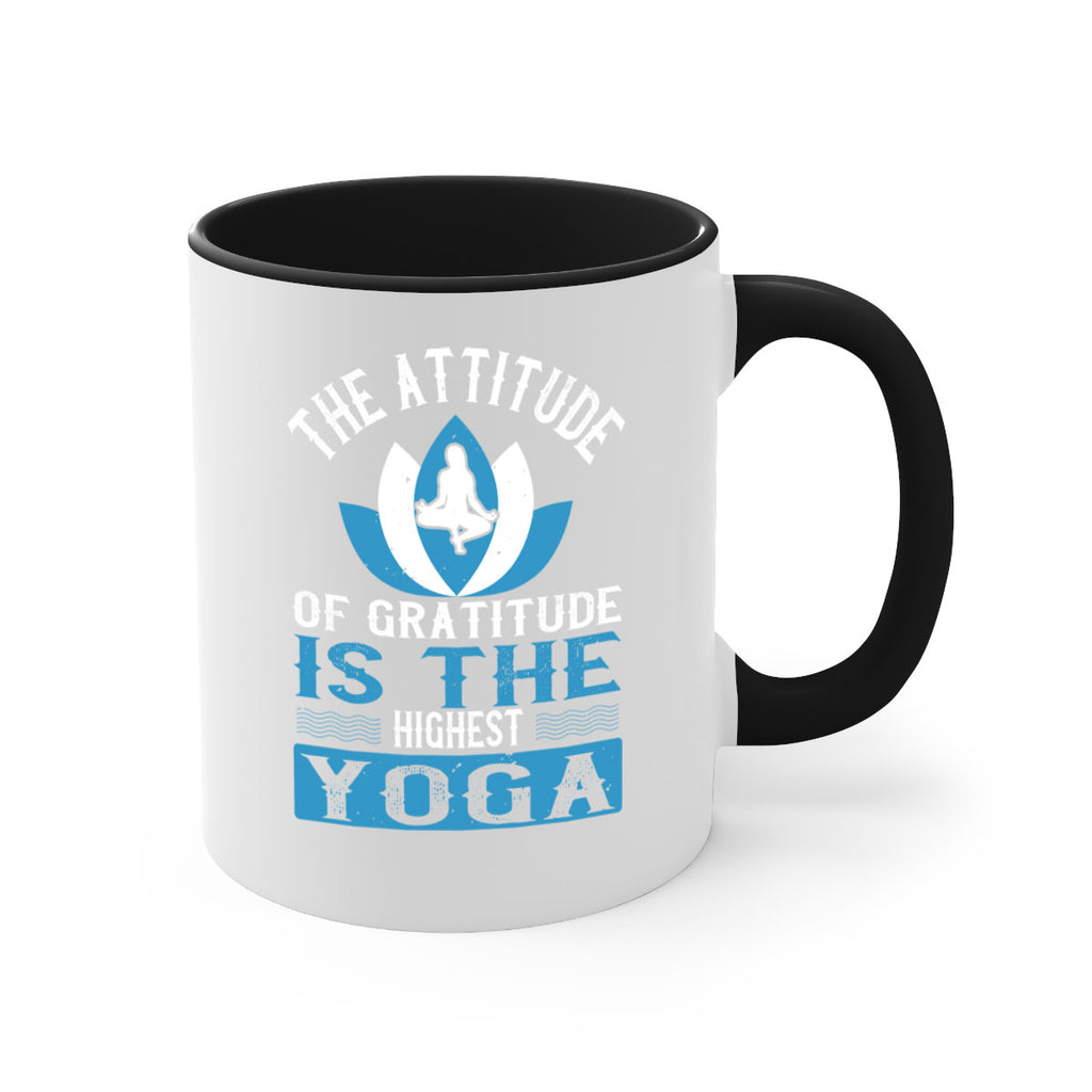 the attitude of gratitude is the highest yoga 66#- yoga-Mug / Coffee Cup
