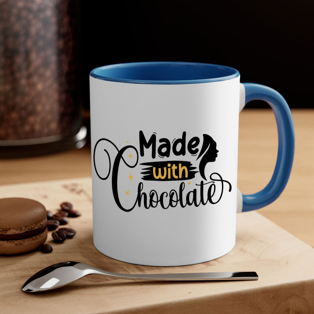 Made with chocolate Style 24#- Black women - Girls-Mug / Coffee Cup