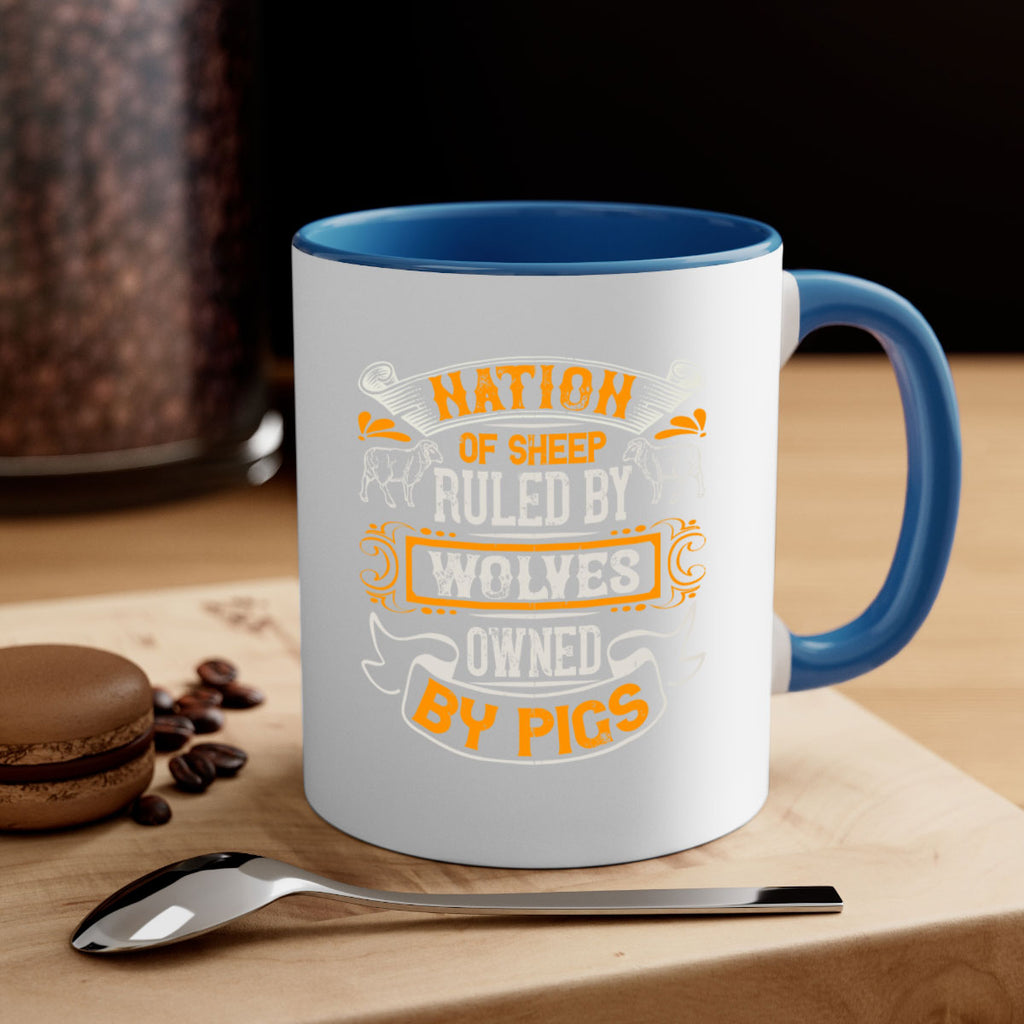 Nation of sheep ruled by wolves owned by pigs Style 39#- pig-Mug / Coffee Cup