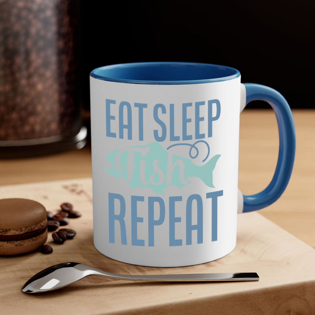 eat sleep fish repeat 222#- fishing-Mug / Coffee Cup