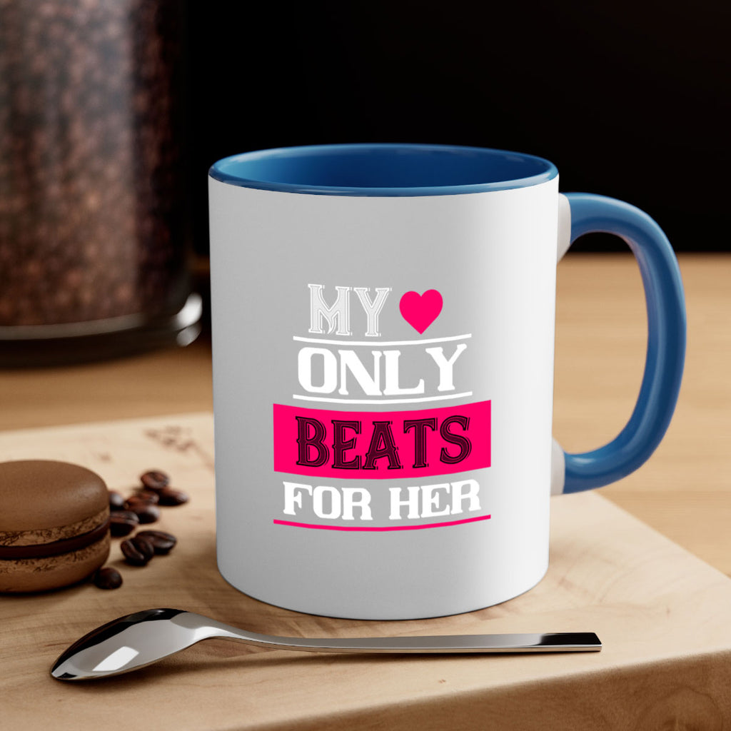 my love only beats for her 36#- valentines day-Mug / Coffee Cup