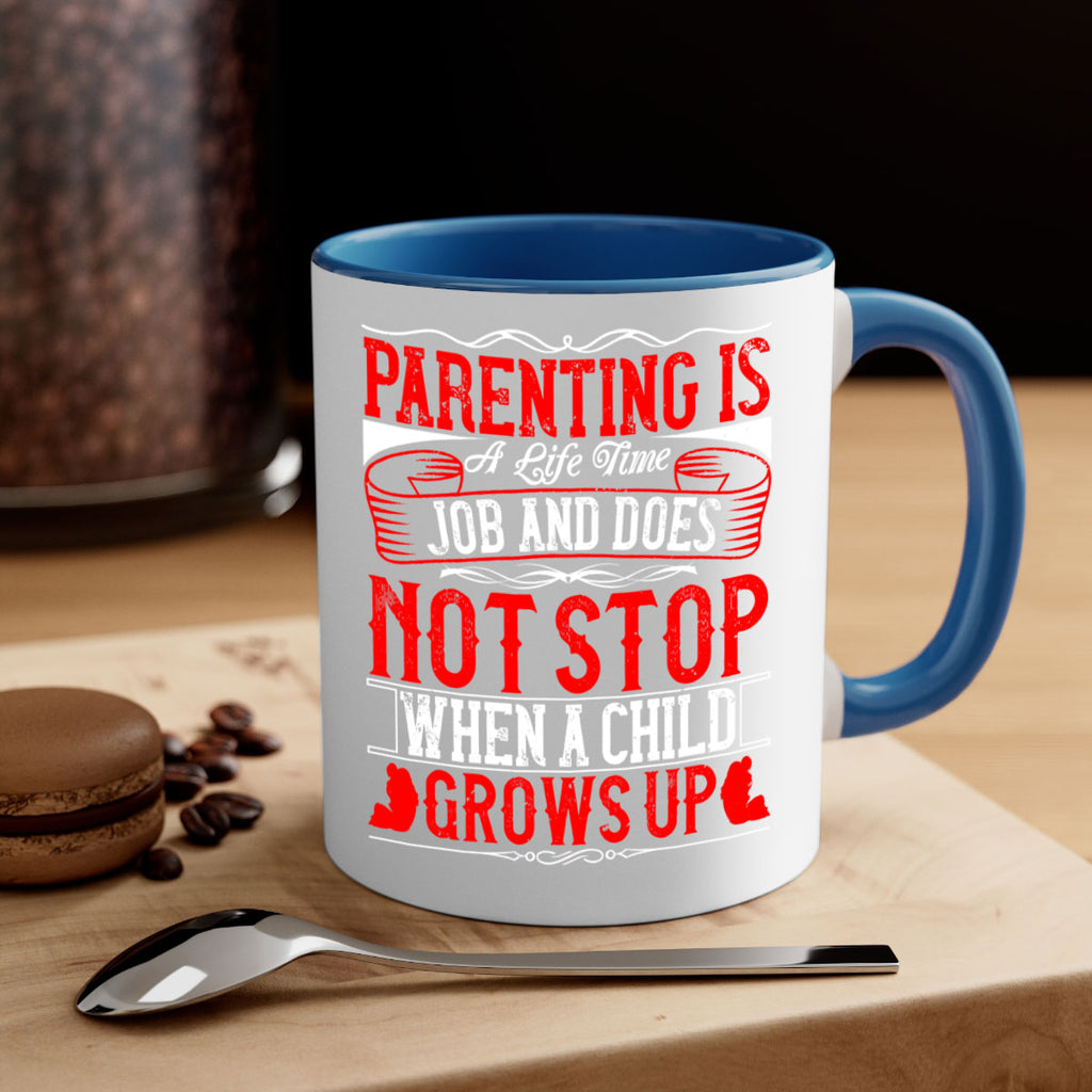 parenting is a life time job and does not stop when a child grows up 29#- parents day-Mug / Coffee Cup