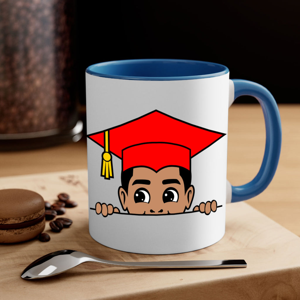 peekaboo afro puffs grad boy 20#- Black men - Boys-Mug / Coffee Cup