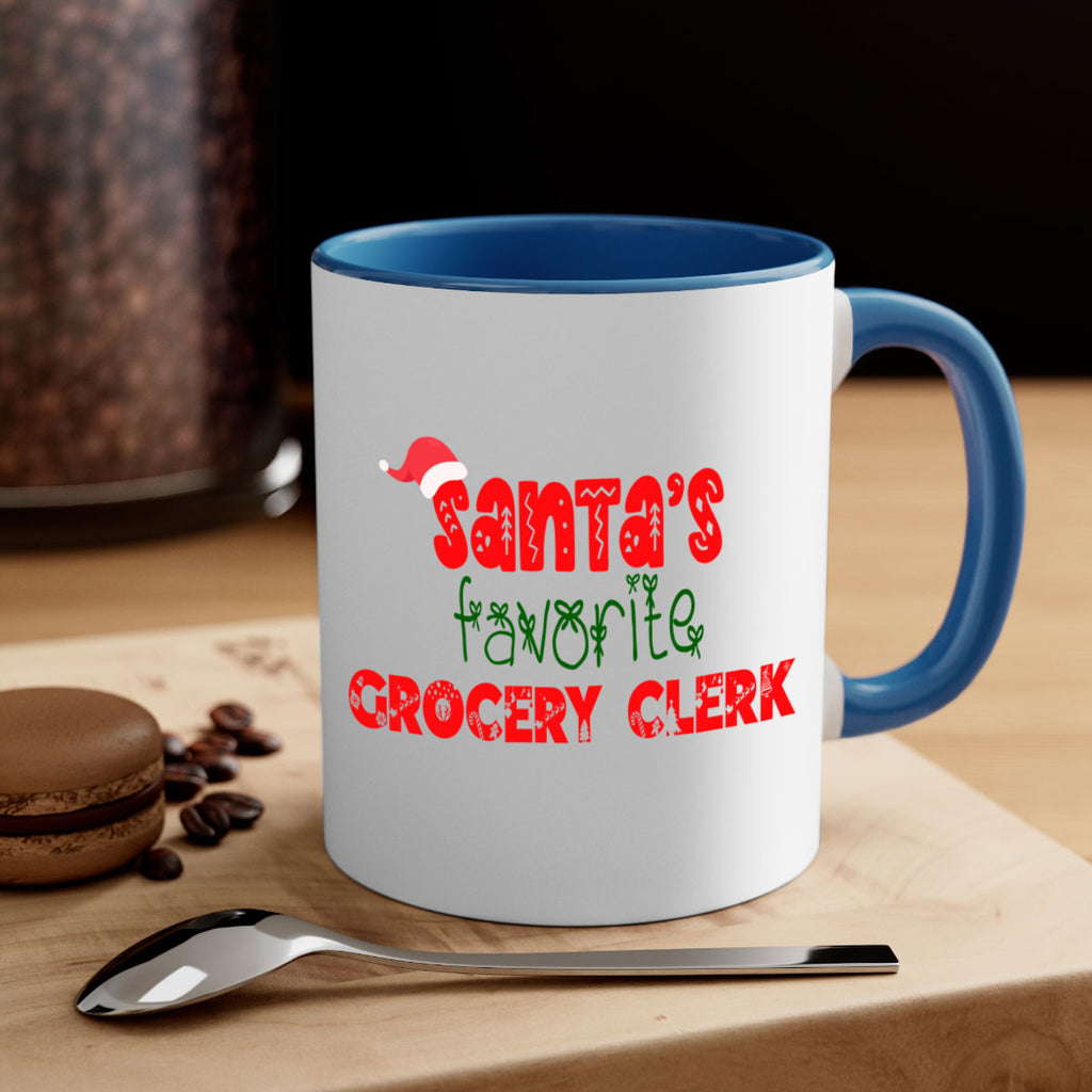 santas favorite grocery clerk style 856#- christmas-Mug / Coffee Cup