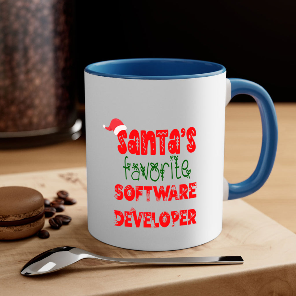 santas favorite software developer style 1087#- christmas-Mug / Coffee Cup