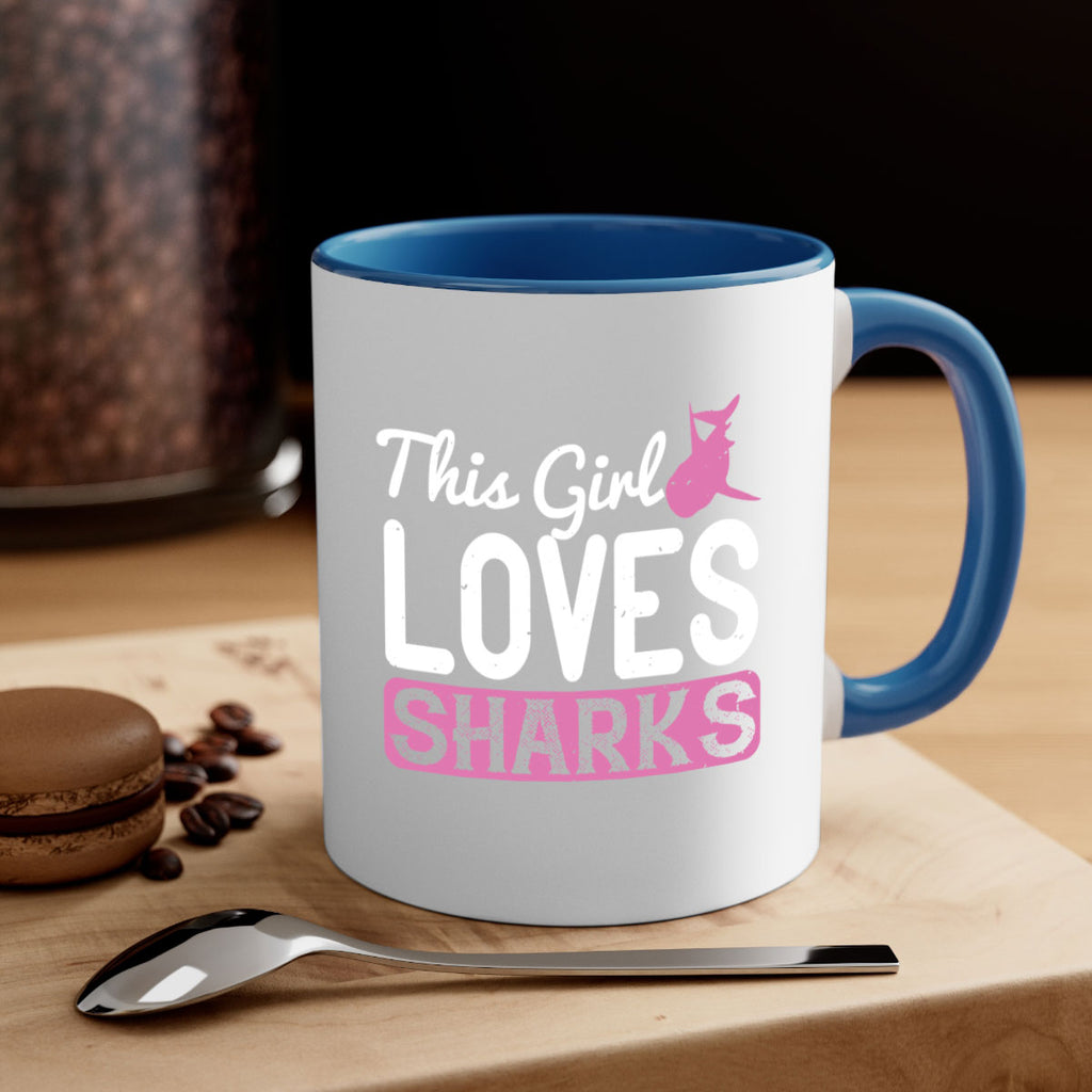 this girl loves sharks Style 12#- Shark-Fish-Mug / Coffee Cup