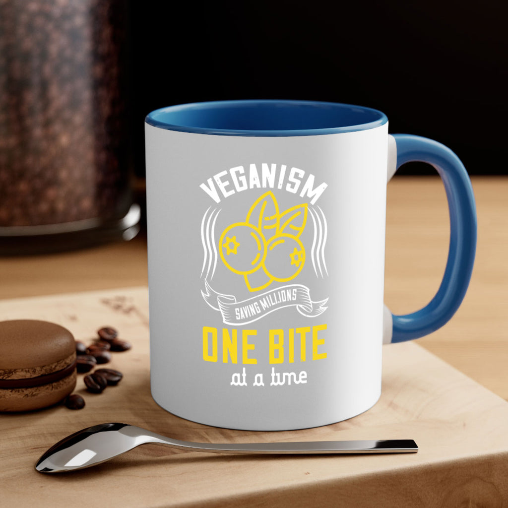 veganism saving millions one bite at a time 13#- vegan-Mug / Coffee Cup