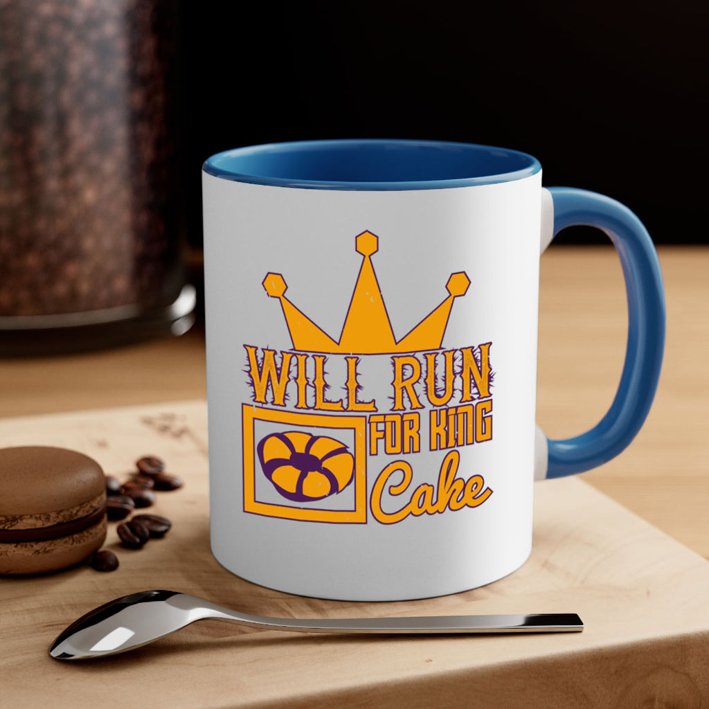 will run for king cake 28#- mardi gras-Mug / Coffee Cup