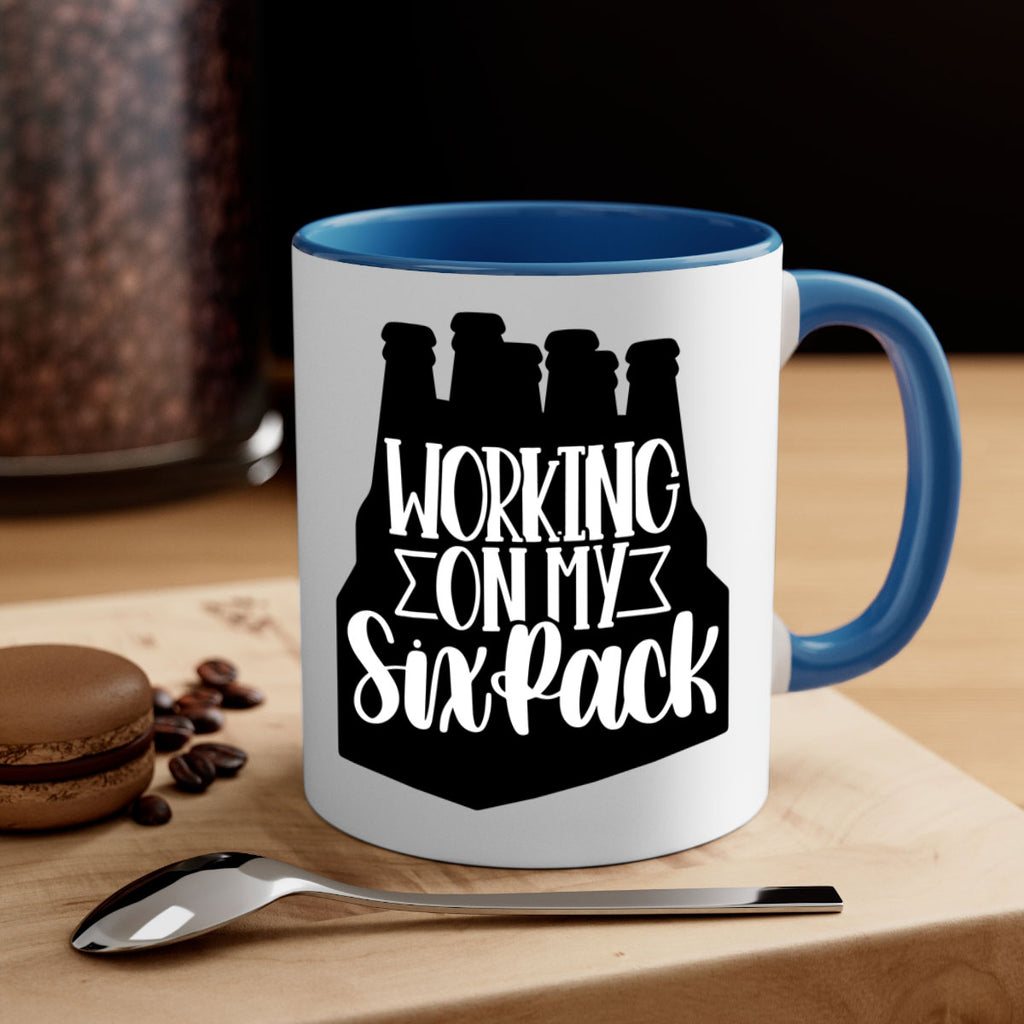 working on my six pack 13#- beer-Mug / Coffee Cup