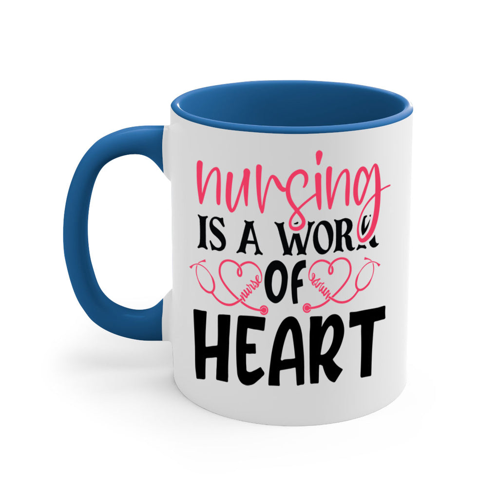 Nursing is a work of heart Style 360#- nurse-Mug / Coffee Cup