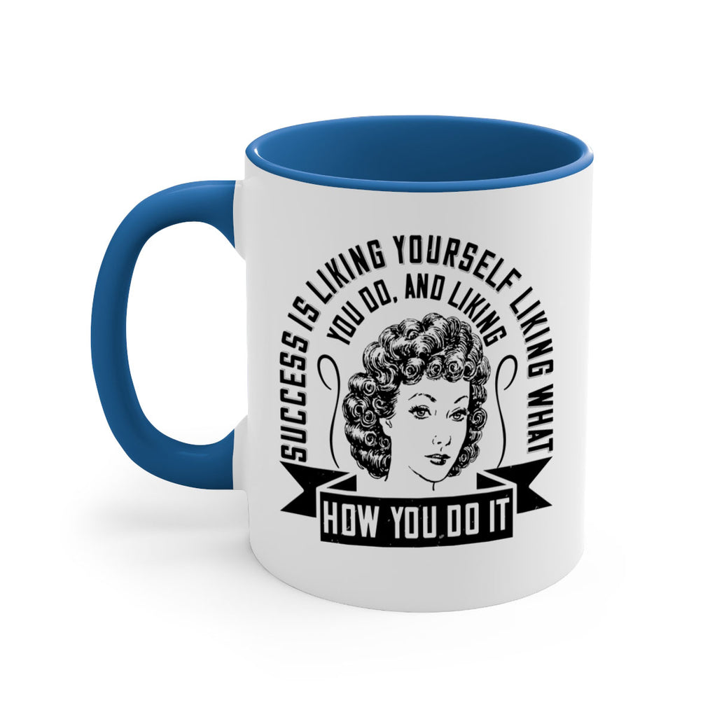 Success is liking yourself liking what you do and liking how you do it Style 16#- Afro - Black-Mug / Coffee Cup