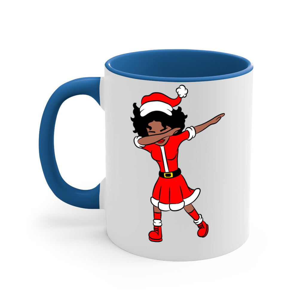 dabbing santa claus afro girl 50#- Black women - Girls-Mug / Coffee Cup