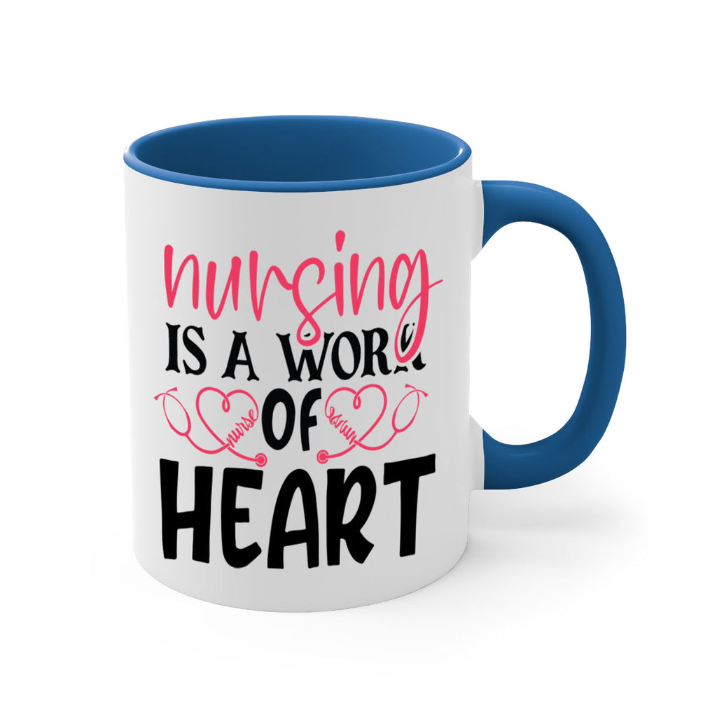 Nursing is a work of heart Style 360#- nurse-Mug / Coffee Cup