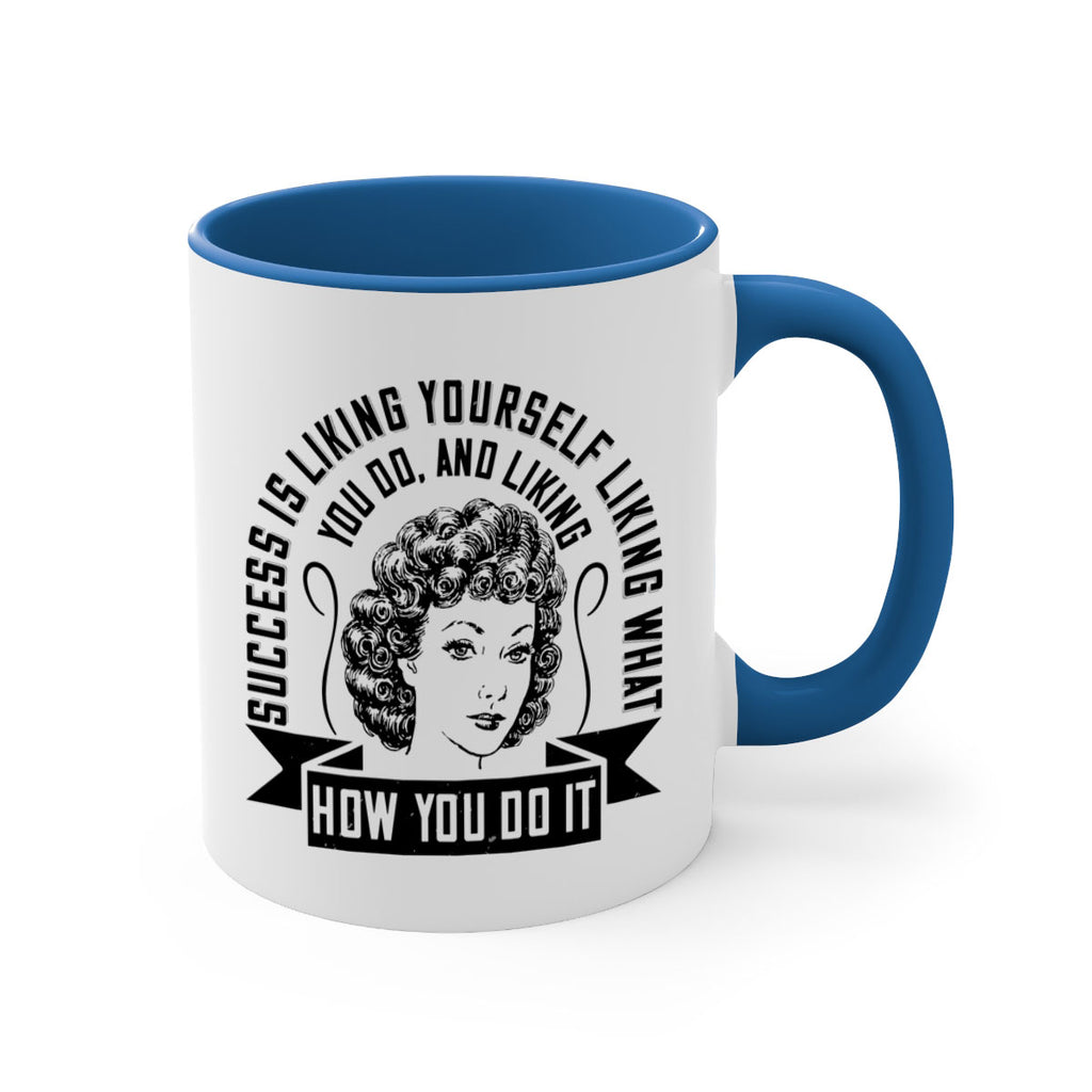 Success is liking yourself liking what you do and liking how you do it Style 16#- Afro - Black-Mug / Coffee Cup