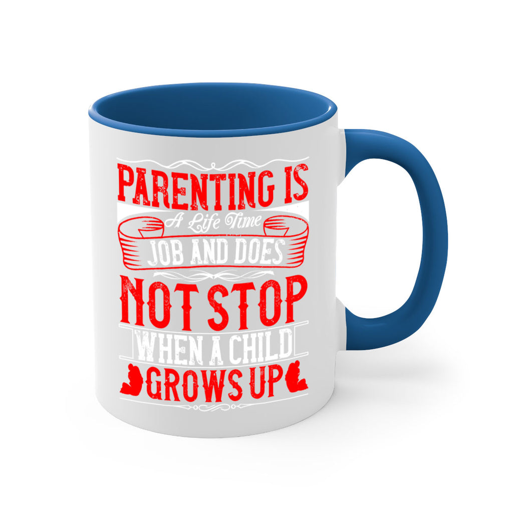 parenting is a life time job and does not stop when a child grows up 29#- parents day-Mug / Coffee Cup