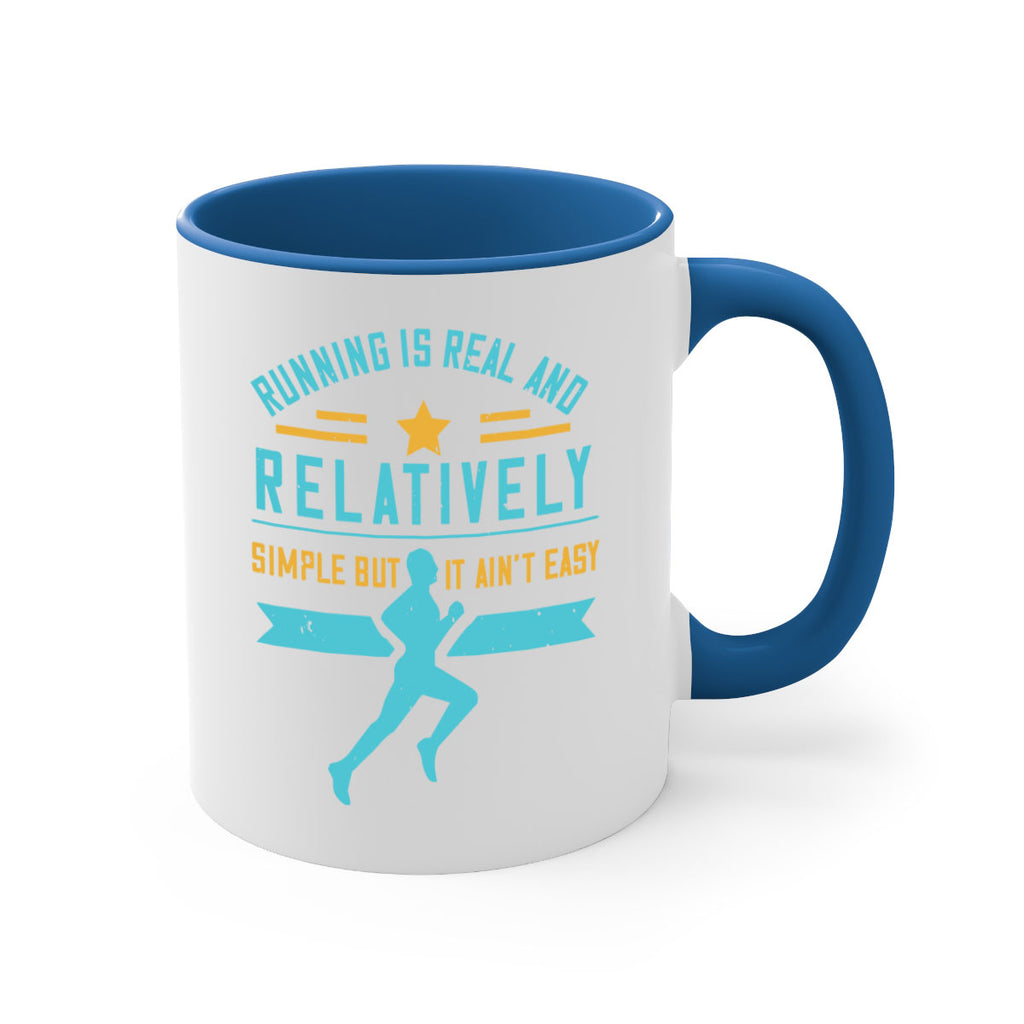 running is real and relatively simple but it ain’t easy 20#- running-Mug / Coffee Cup