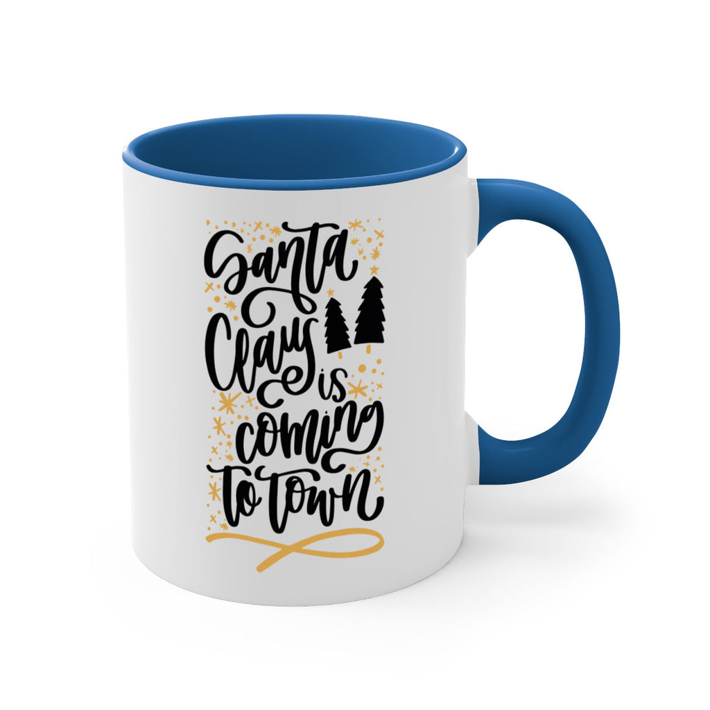 santa claus is coming to town gold 62#- christmas-Mug / Coffee Cup