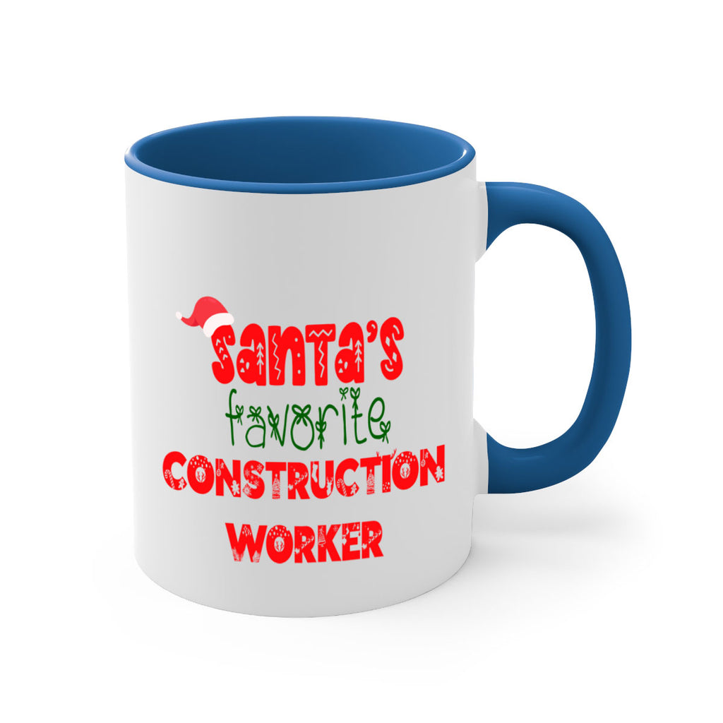 santas favorite construction worker style 739#- christmas-Mug / Coffee Cup