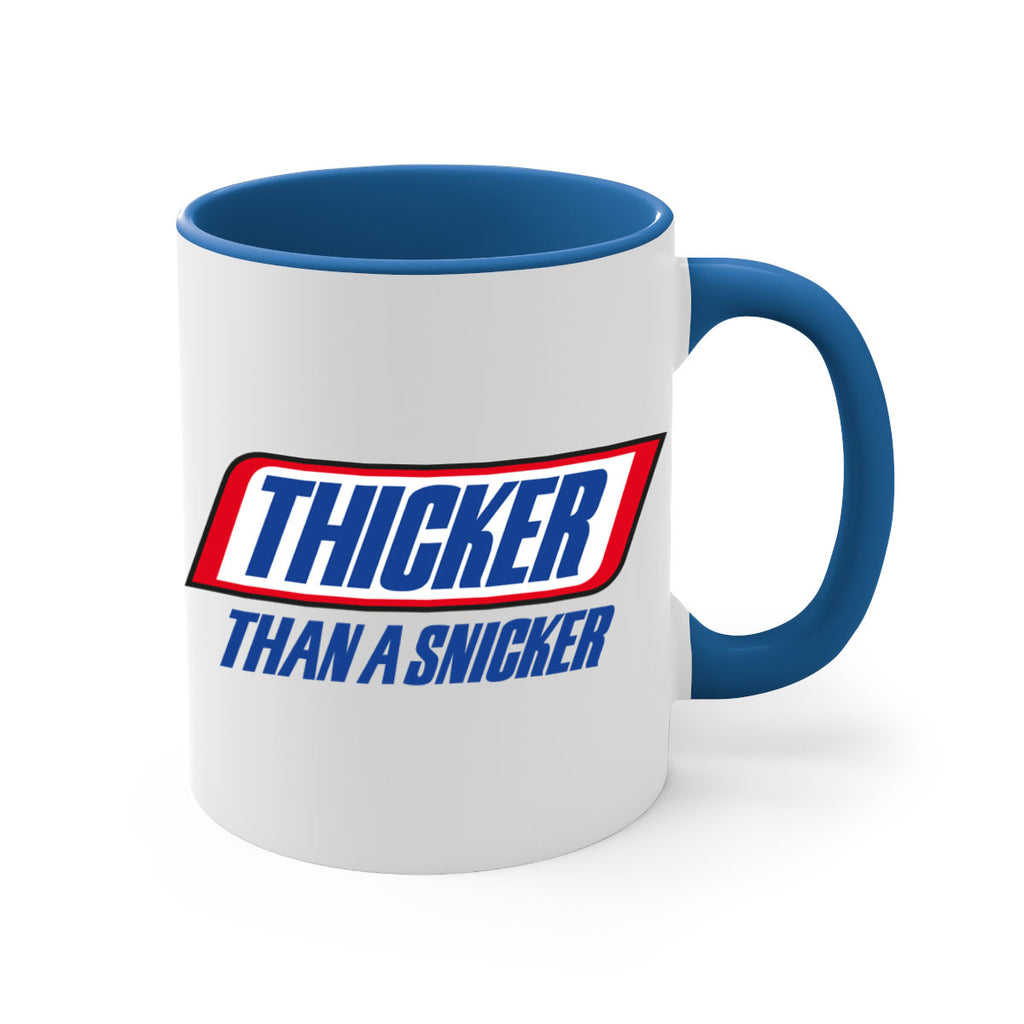 thicker than a snicker 20#- black words - phrases-Mug / Coffee Cup