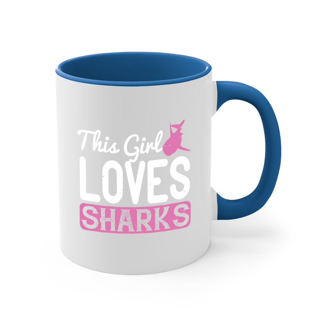this girl loves sharks Style 12#- Shark-Fish-Mug / Coffee Cup