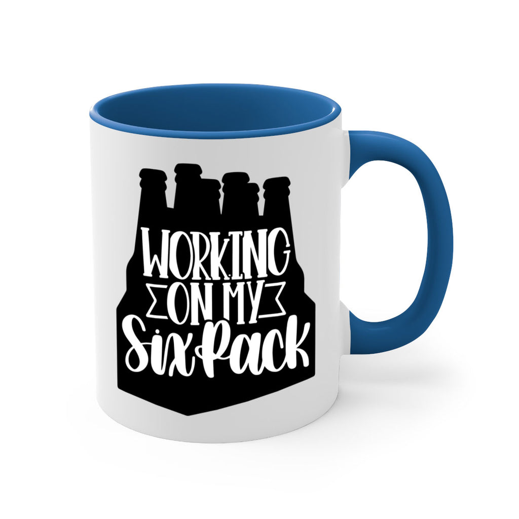 working on my six pack 13#- beer-Mug / Coffee Cup